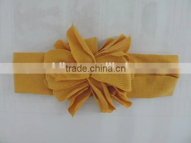 wholesale cute baby girls hair accessories fancy hair bands boutique baby girl flower cotton fabric elactic headband for kids