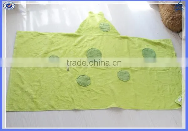 Lovely kids cartoon bath towel with hood/animal hooded towel pattern