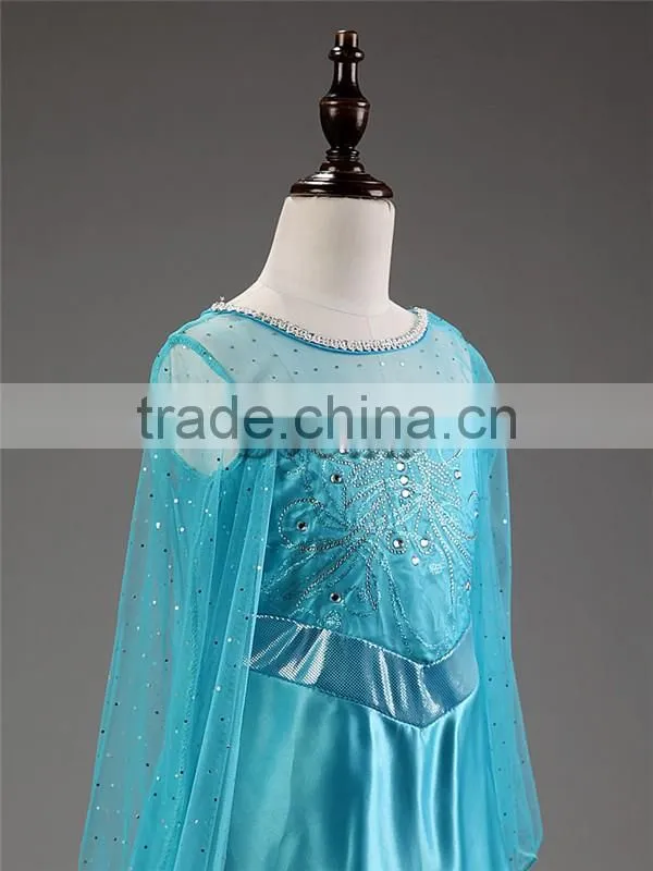 (Hot sell) Frozen Girl dress Mullet dress for Chirldren summer dress One-piece Beautiful wedding dress