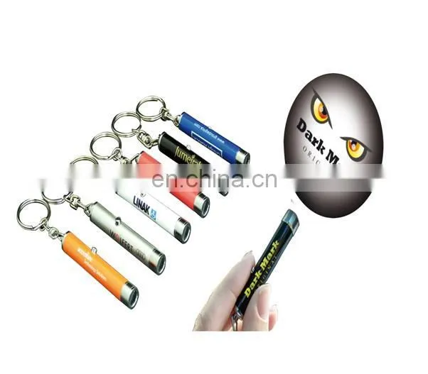 logo projector torch with light,led mapping projection light keychain(llaveros)