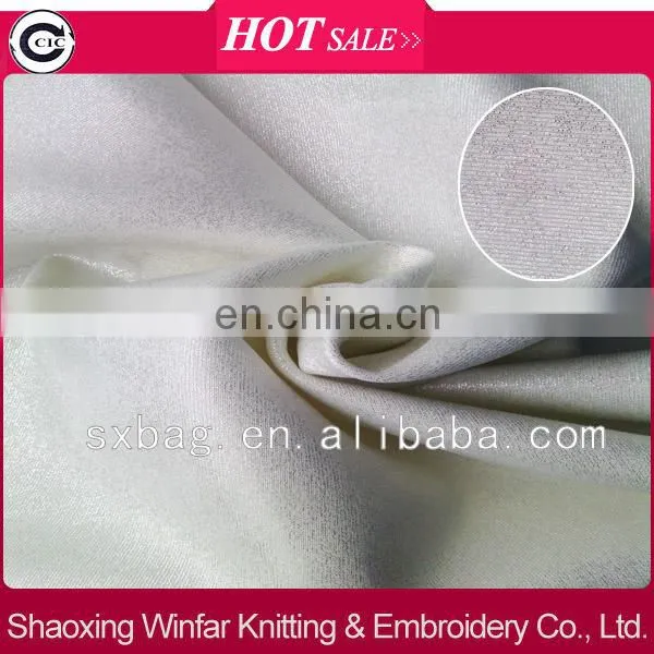 single jersey DTY spandex silver scuba fabric for garment