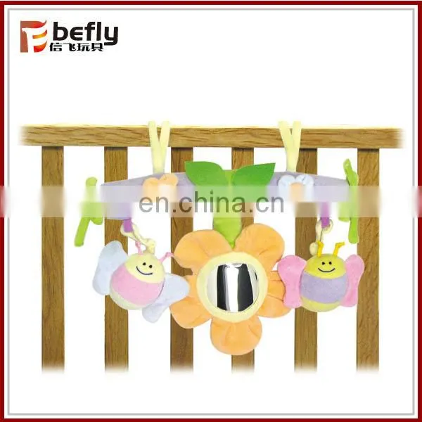 Multicolor flower baby rattle toys plush
