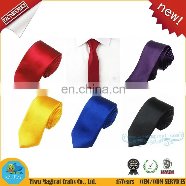 2016 Hot Sale Casual Slim Tie Men's Solid Color Skinny Necktie Formal Wedding Party Ties For Men Clothing Accessories
