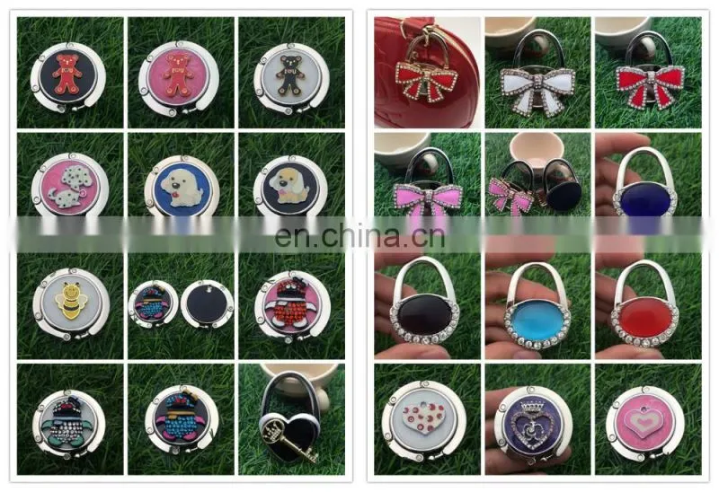 Lovely Enamel Carved Ladybug Handbag Purse Hook Hanger
