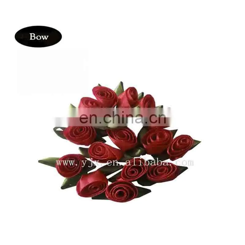 Mini Pink Artificial Ribbon Flowers for Wedding Accessory