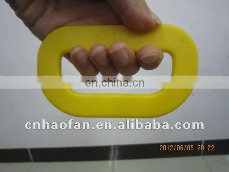 recycled plastic handle for carrying cardboard box