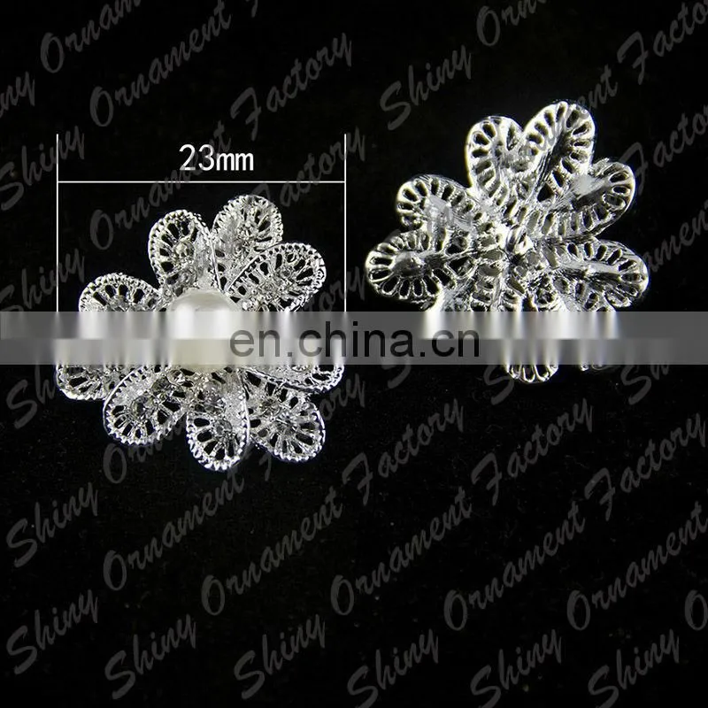 New wholesale fashion pearl rhinestone button embelishments