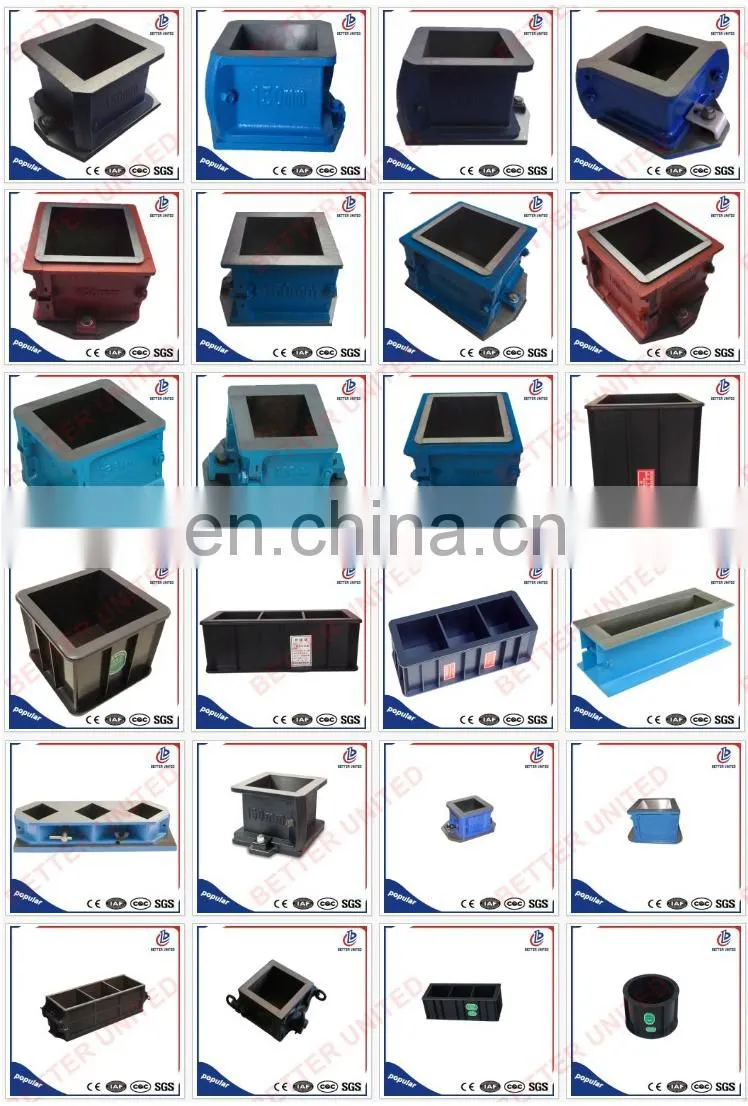 Plastic cube mould for concrete test