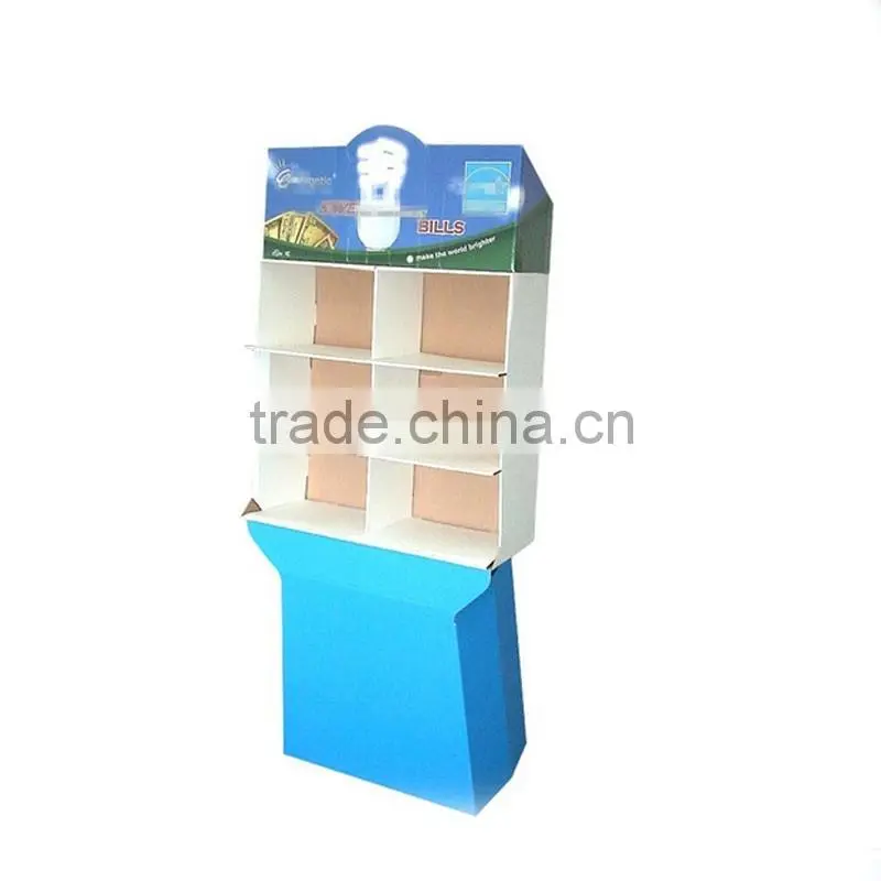 custom design POS cardboard pallet display stand with hook
