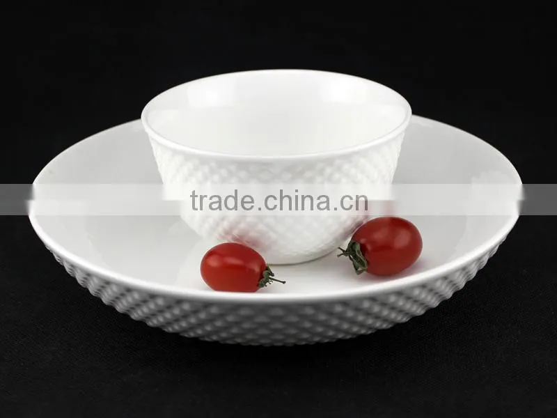 embossed new bone china dinner setqualitier tablewarecup plate bone china