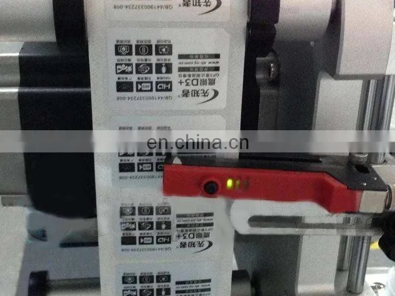 Automatic double side labeling machine for round or flat bottles boxes high quality