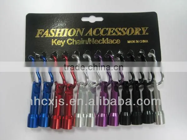 aluminium 1 led mini keychains flashlight for promotion gift