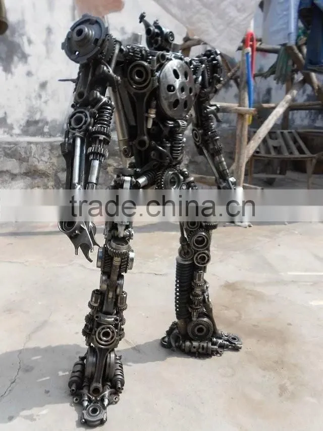 iron motif robot man for shopping mall