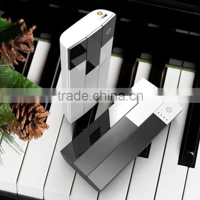 2015 Piano shape high quality 15000mah power bank with ledlighting