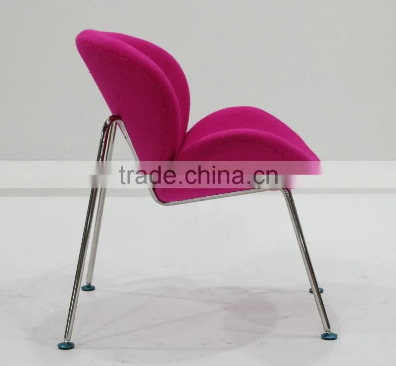 replica fiberglass/plywood stainless steel frame fabric Pierre Paulin Style Orange Slice Chair