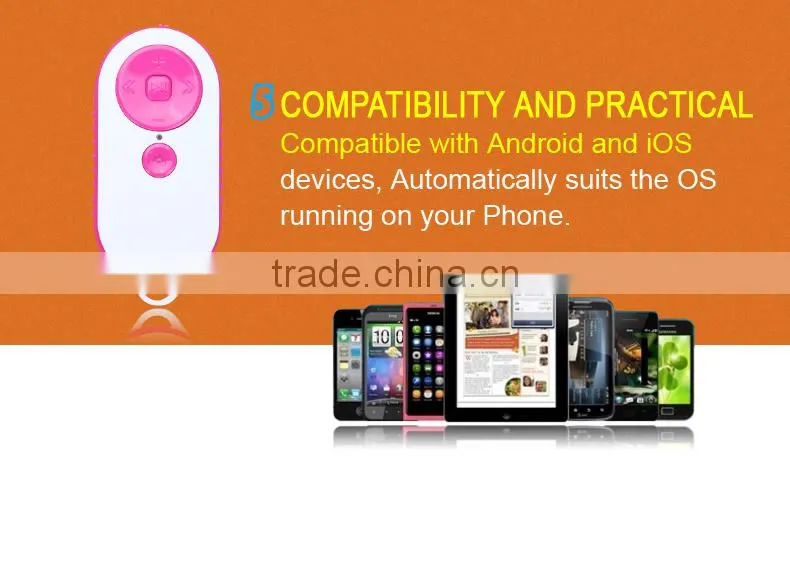 New Products Camera Bluetooth Remote Shutter for smart Phone BQB FCC