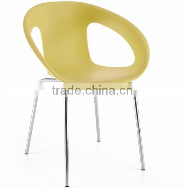 backrest chair with metal leg