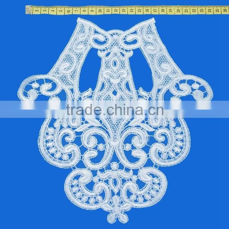 China Professional embroidery lace manufacture cotton lace blouse back neck patch designs