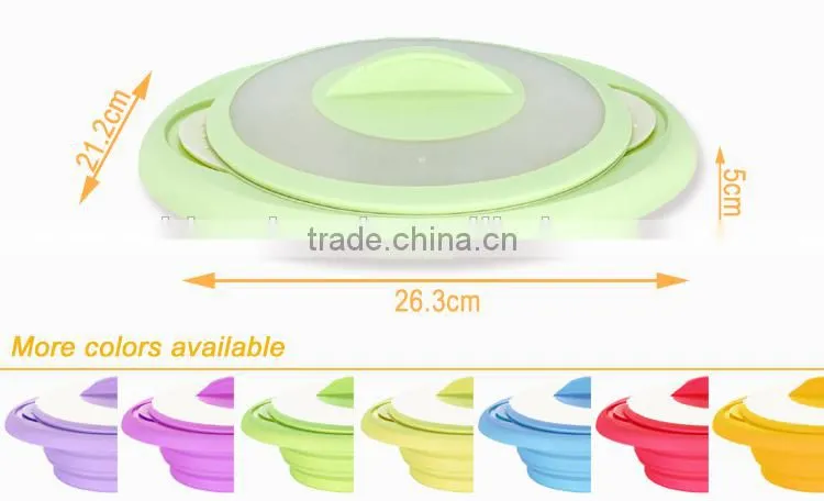 Collapsible, Non-stick, Non-Toxic, BPA FREE, Double color lids, Odorless, Silicone Steamer, FDA, LFGB, DGCCRF