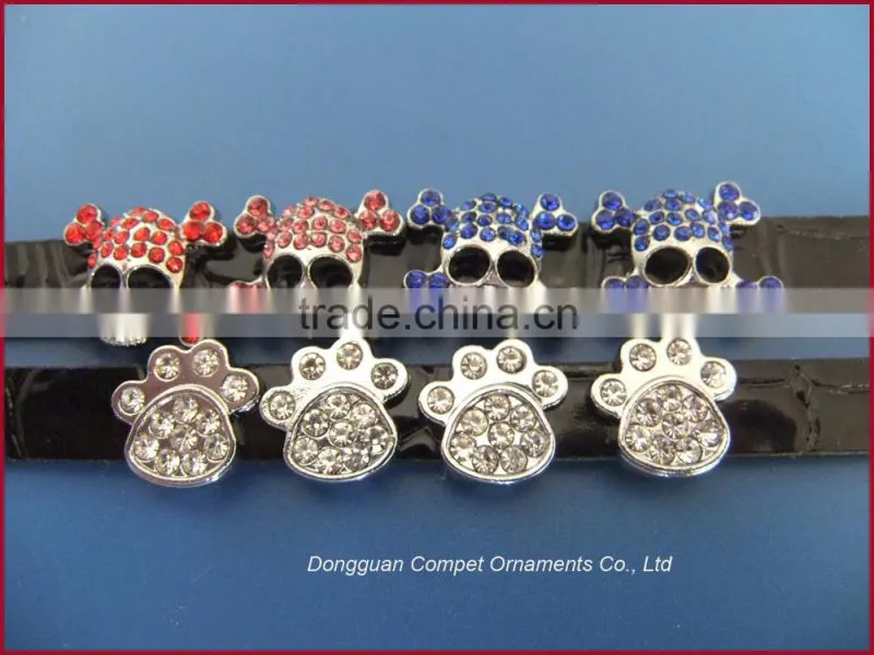 DIY pet paw print jewelry metal diamond footprints jewelry cat and dog paw print jewelry