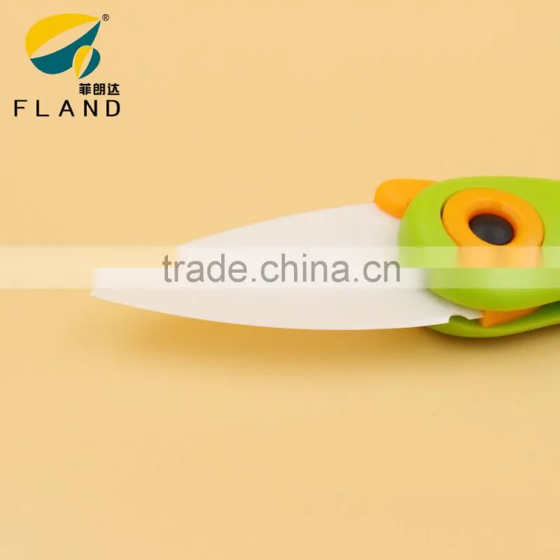 New arrival interesting colour ABS handle ceramic blade bird shaped knife