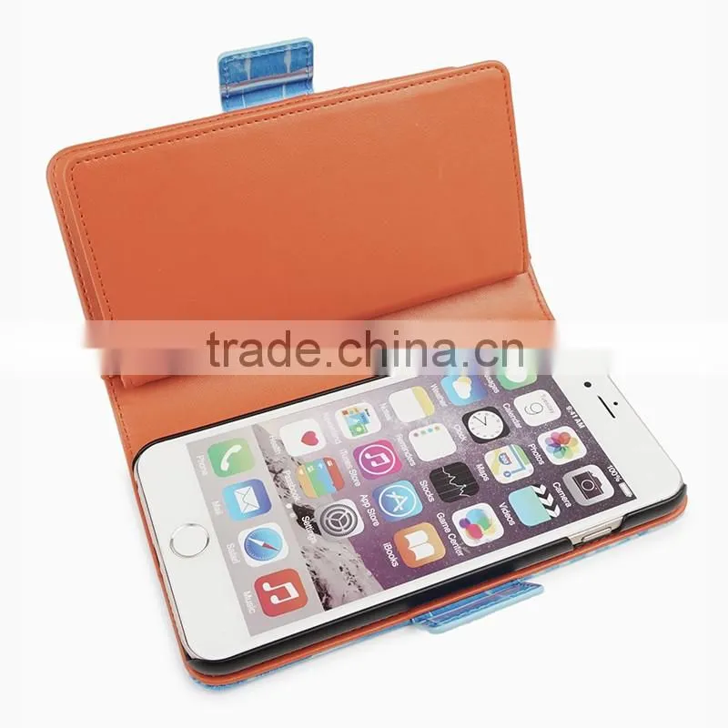 Multifunction genuine leather flip case for Iphone 6 cover