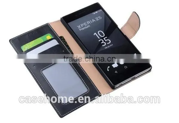 Shockproof Flip Cover for Sony Xperia Z5 Plus Wallet Leather Case