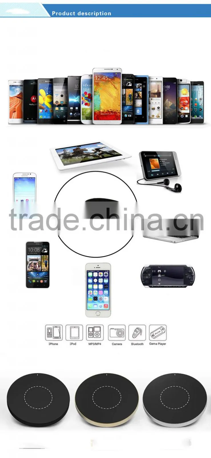 Aluminum alloy qi wireless charger for ipad and mobile phone,wireless charger laptop