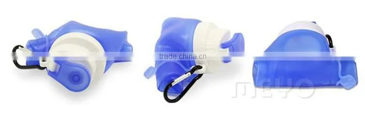 Metal buckle foldable vacuum bottle sport drinking bottle