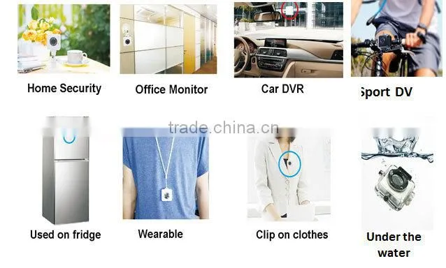 720P HD Support Cycle Recording WPS Function Two Way Audio P2P Built-in Battery Mini WiFi Sports Camera