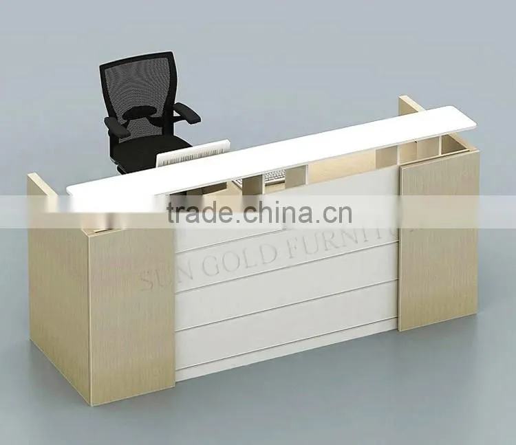 Modern fashion beauty salon white reception desk office counter table design (SZ-RTB025-1)
