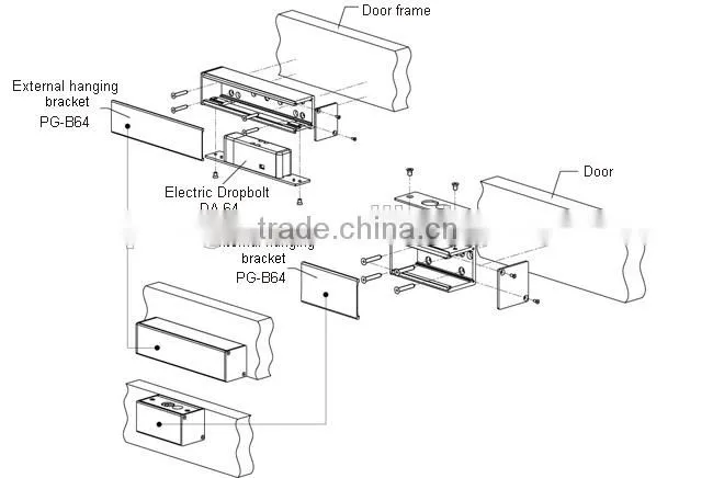 Wireless smart Electric drop bolt
