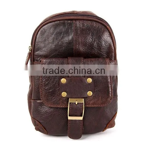 Wholesale Drop Shipping Vintage 100% Genuine Leather Cowhide Men Chest Bag Small Shoulder Cross Body Messenger Bag Bags For Men