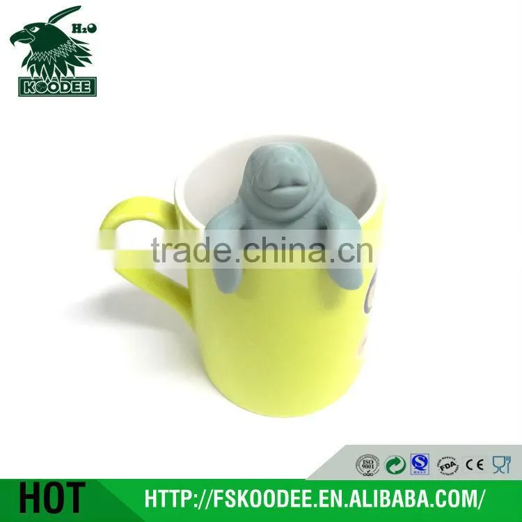 Cartoon designed BPA free Silicone material tea infuser for mugs