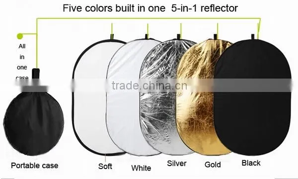 35 x 47 inch 5 in 1 Portable Photography Studio Multi Photo Collapsible Light Reflector Oval 90 x 120cm