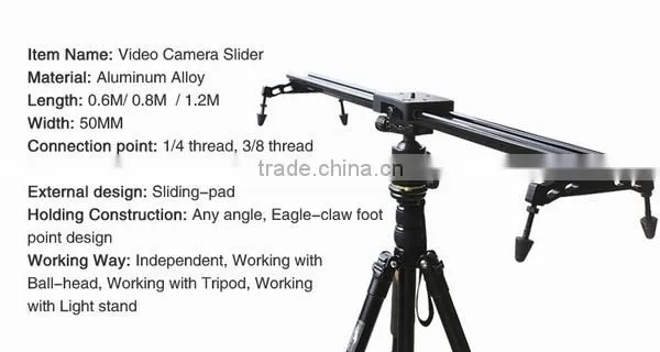 Commlite 120cm 48'' Track Video Stabilizer Camcorder Stabilization DSLR Slider / Camera Stabilizer / Camera Slider