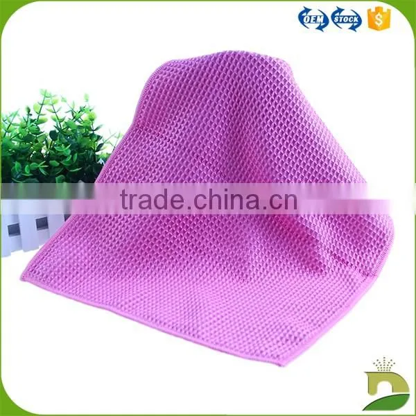 strong water abserbent Waffle car cleaning cloth