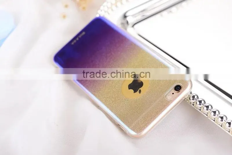 Gradient Glitter rhinestone Bling Case for iPhone 6Plus Soft TPU Rubber Back Cover for iPhone 6s Plus SLD Star Series MT-5804