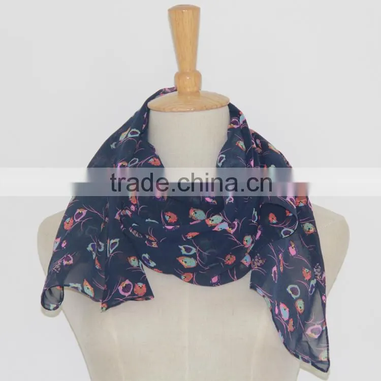 fashion grade one digital print custom design silk scarf for sale