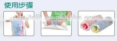 Vacuum Storage Bag with rolling style save 70% space