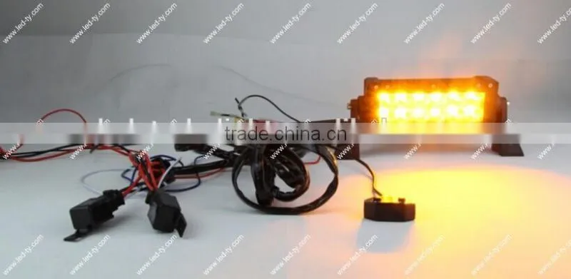 Super Bright 7.5'' LED Driving Light Bars Amber and White LED Light Bar 36w LED Work Light Bar