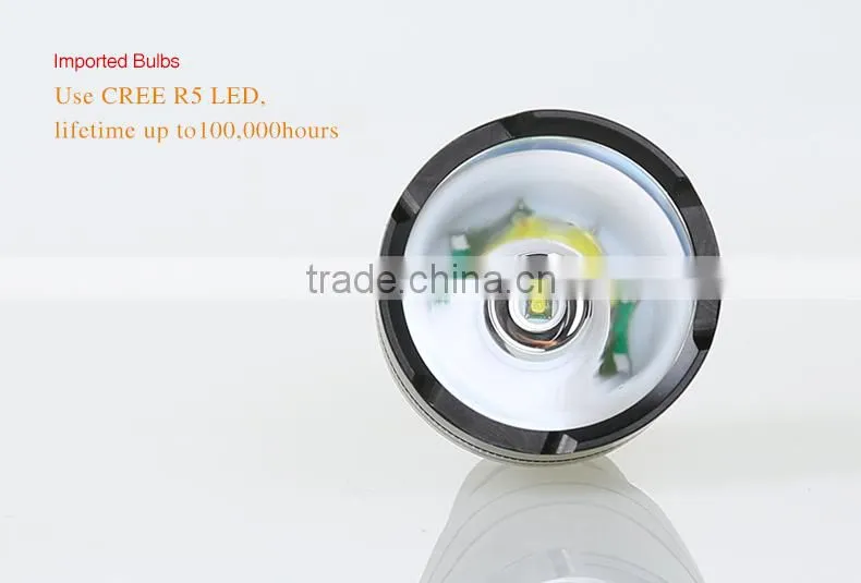 Rechargeable XML R5 LED Aluminum Flashlight