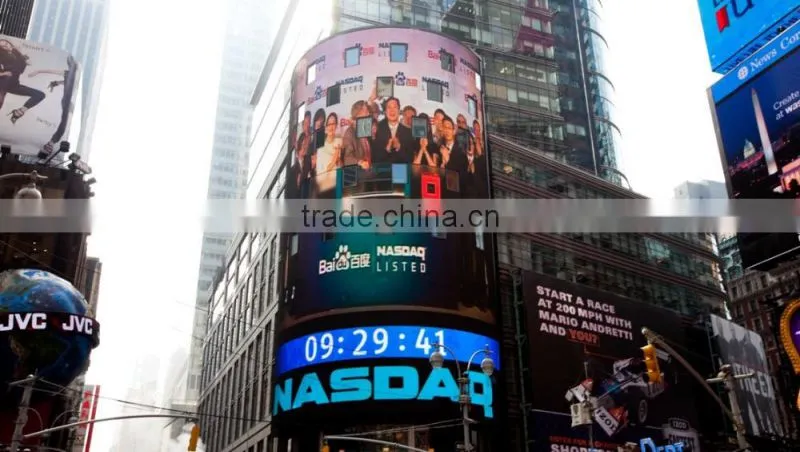 Full vivid color outdoor usage p16mm curved advertising led display/Wholesale price led video screen