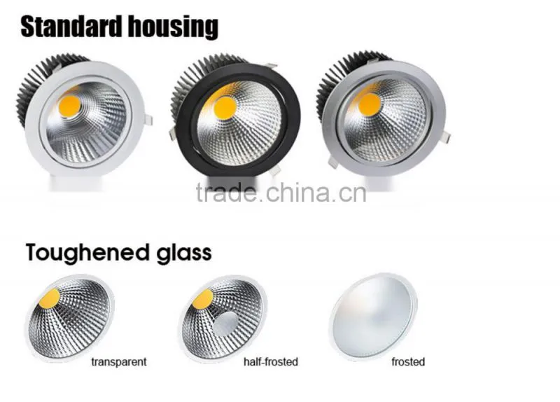 Low height 52mm brass aluminum 6w cob led downlight dimmable with factory price