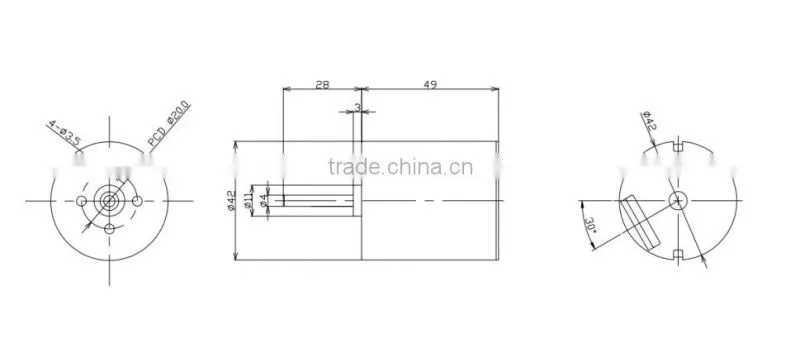 FB-847 DC Motor 42mm Diameter Stepping Motor for Car /Printer/Vending Machine