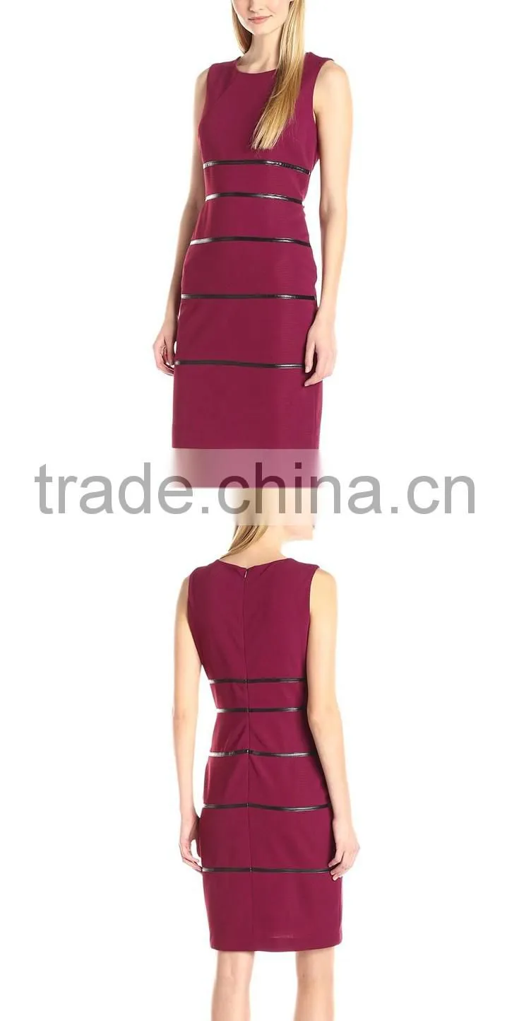 stripes trimmings for dresses black red elegant leather bandage dress with black contrast dress faux leather dresses
