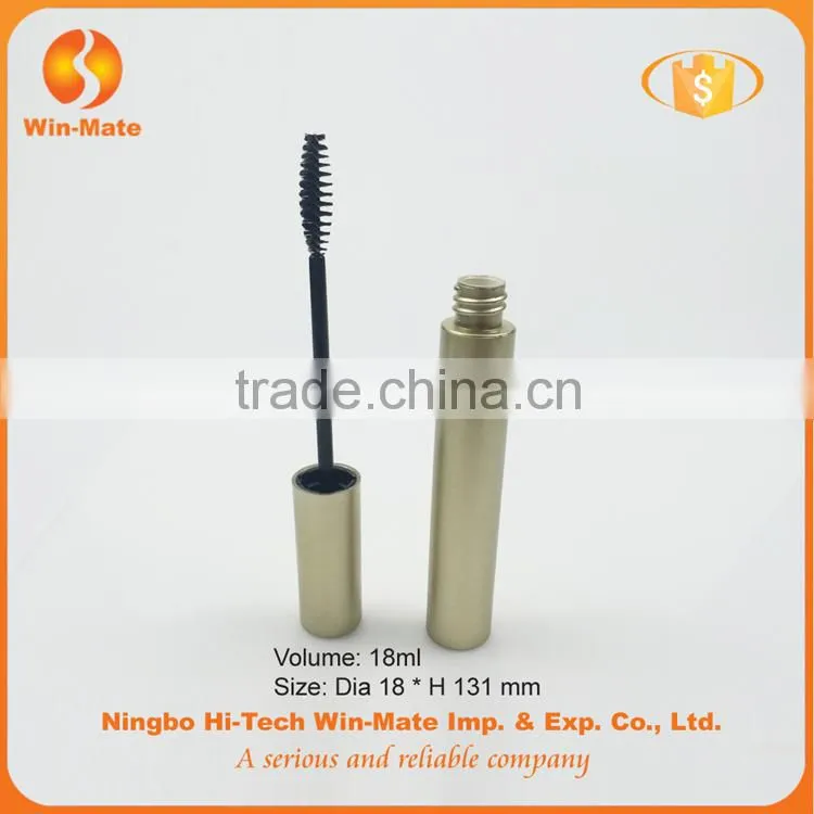 2015 new lady flat 131*18mm gold mascara tube
