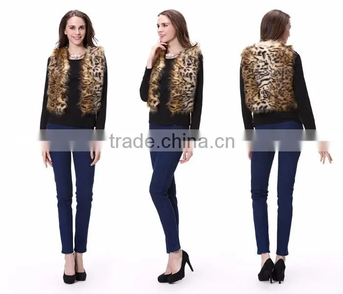 High Quality Leopard Pattern Women Sleeveless Vest
