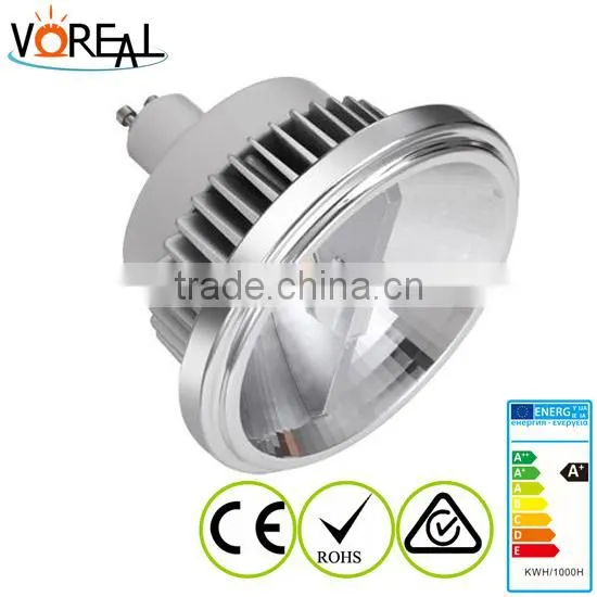 Energy efficient cob ar111 12w cob 12v g53 led ar111