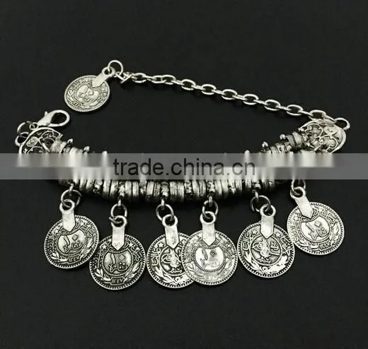 >>New design european Handmade Beach jewelry coin bracelet/